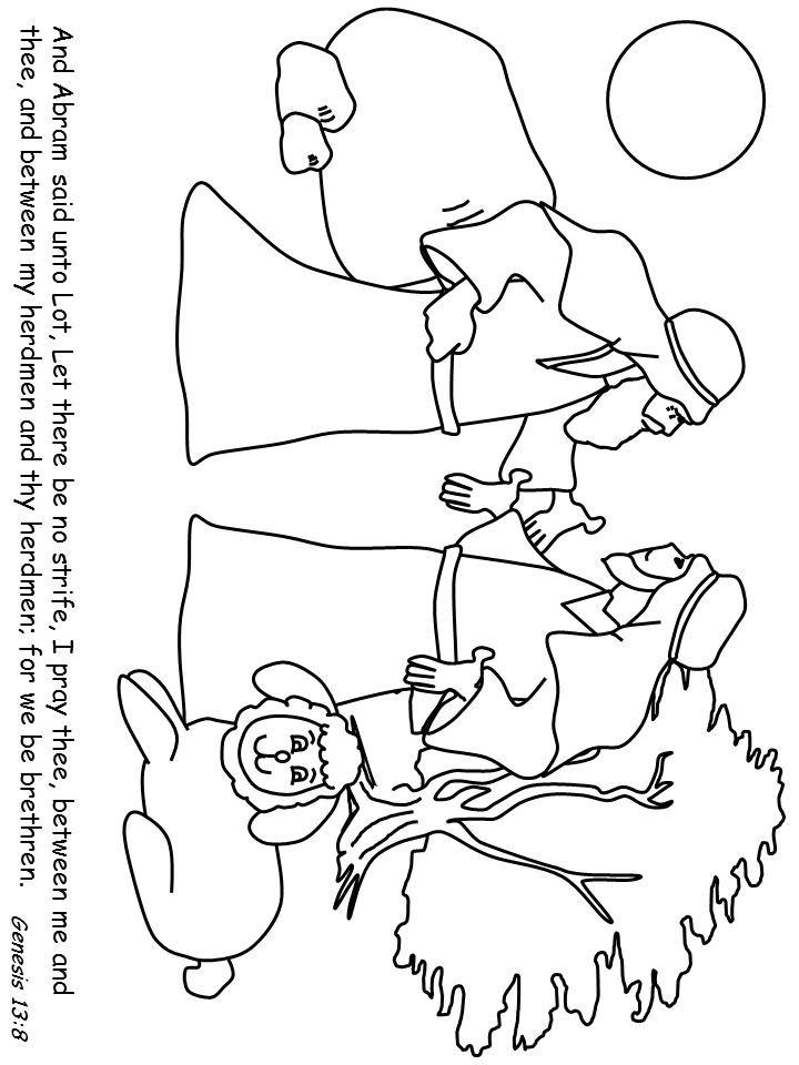 abraham and lot free coloring pages - photo #15