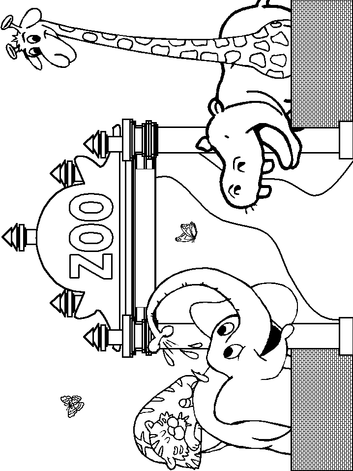 zoo coloring book pages - photo #14