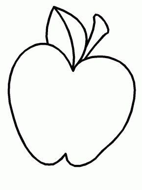 Aplle on Apple Fruit Coloring Pages