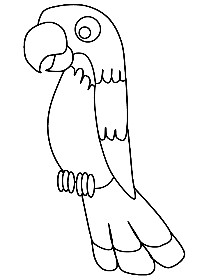 Printable Birds Parrot3 Animals Coloring Pages - Coloringpagebook.com