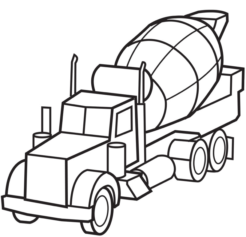 Printable cementtruckcoloringpage Coloringpagebookcom