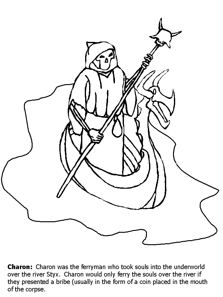 Charon Greek Coloring Pages Book