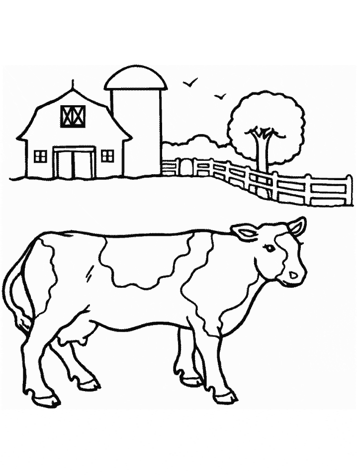 Cow2 Animals Coloring Pages & Coloring Book