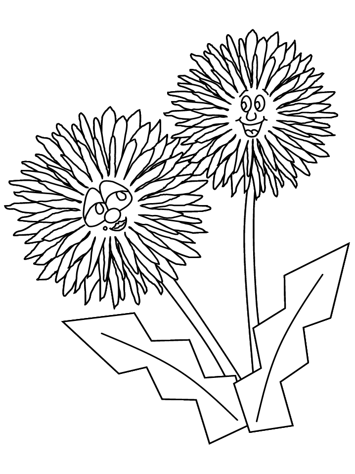 printable-dandelion-cartoon-flowers-coloring-pages-coloringpagebook