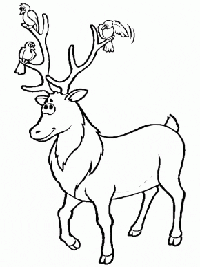 Deer Coloring on Coloring Pages And Coloring Book   Page 121   Horse Christmas Coloring