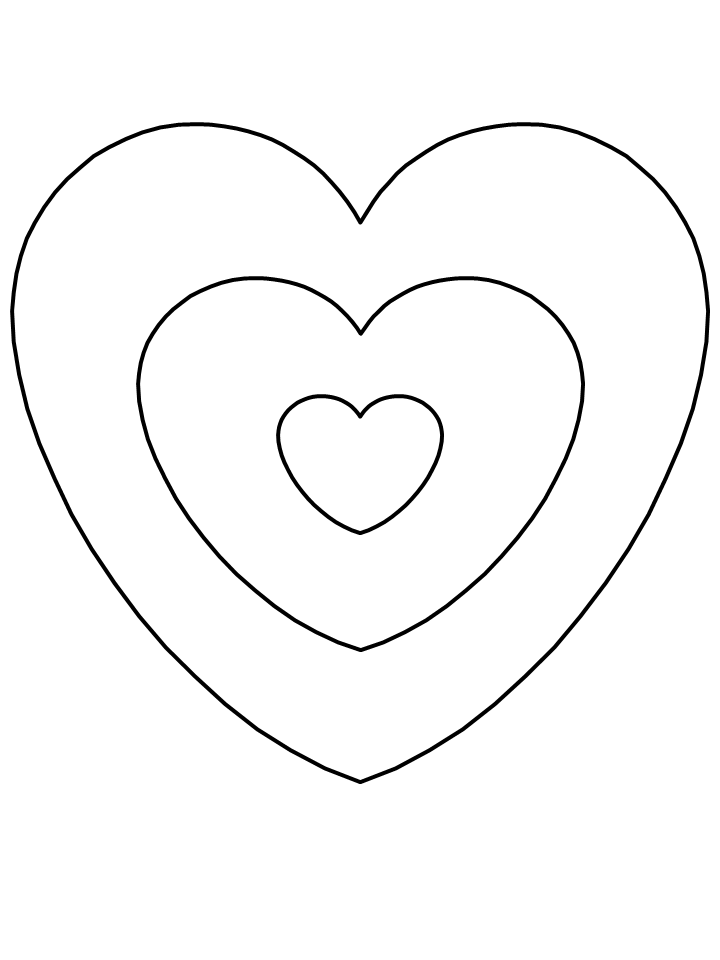 Printable Hearts Valentines Coloring Pages ...