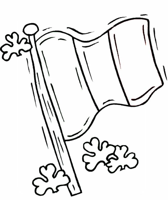 Irish flag coloring page