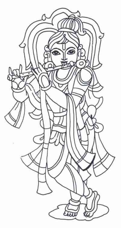 Printable krishna-coloring-page - Coloringpagebook.com