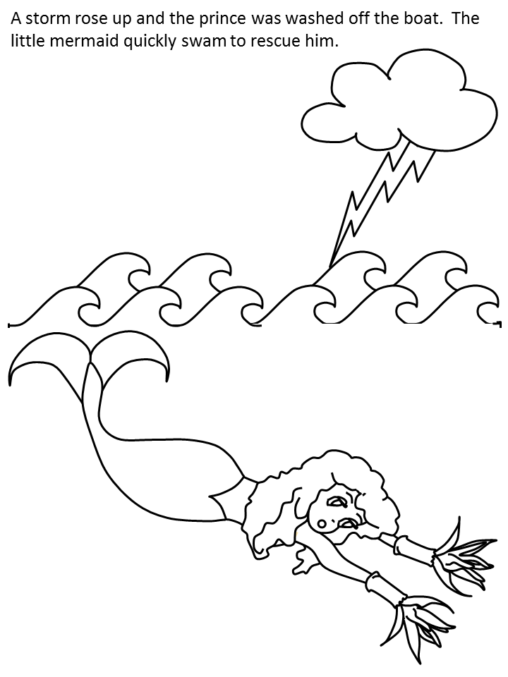 danish little mermaid coloring pages - photo #18