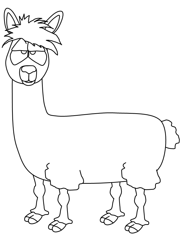 Printable Llama Animals Coloring Pages - Coloringpagebook.com