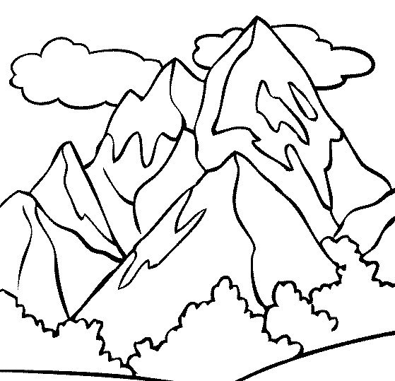 Mountain Top Coloring Page & Coloring Book