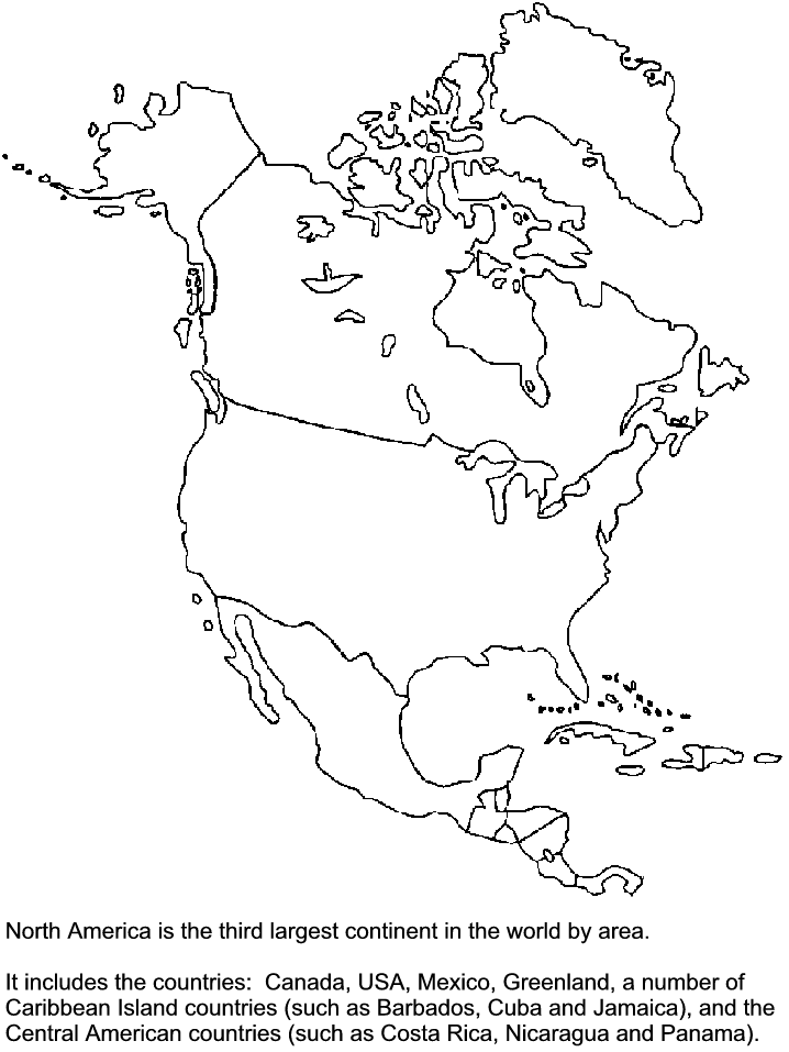 Northamerica Countries Coloring Pages Coloring Book