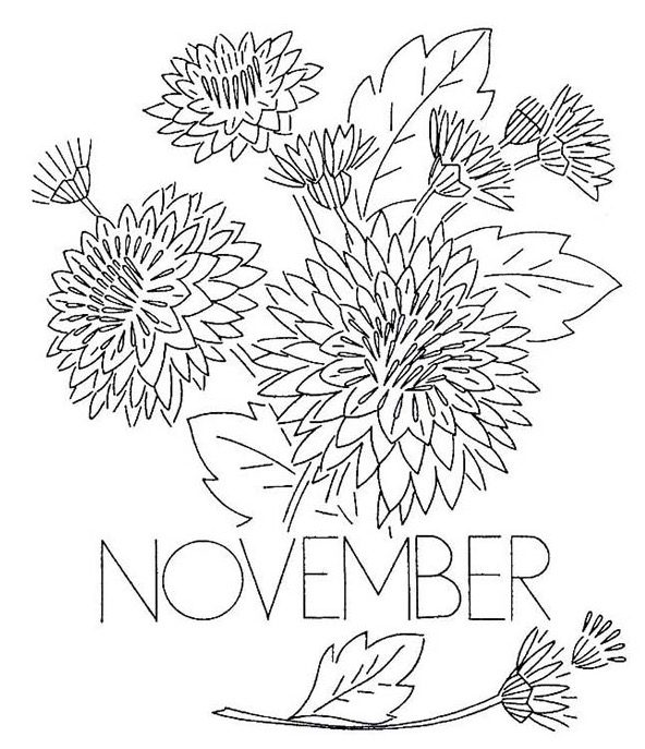 November Coloring Page & Coloring Book