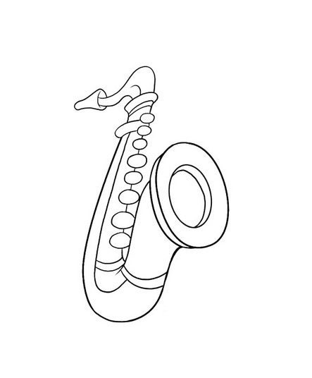 Saxophone Coloring Page2