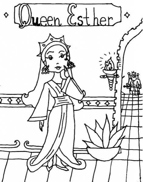 Printable queen-esther-coloringpage - Coloringpagebook.com