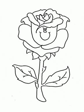 Rose Coloring Pages on Rose Flowers Coloring Pages