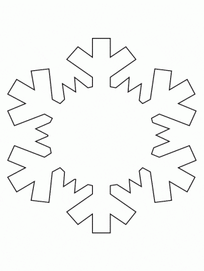 Snowflake Coloring Pages on Printable Snowflake Simple Shapes Coloring Pages   Coloringpagebook