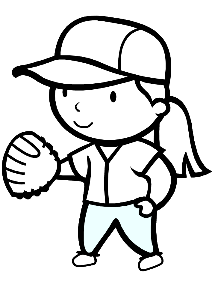 Softball Sports Coloring Pages Coloring Book