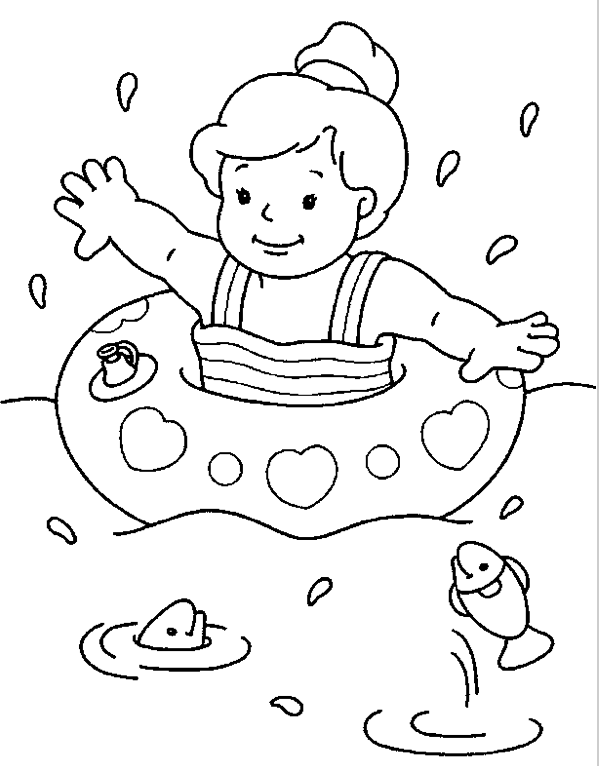 summer clipart to color - photo #44