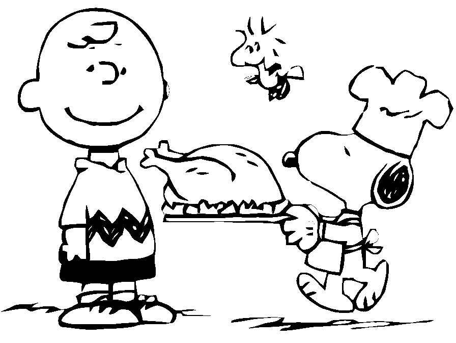 a charlie brown thanksgiving coloring pages - photo #7