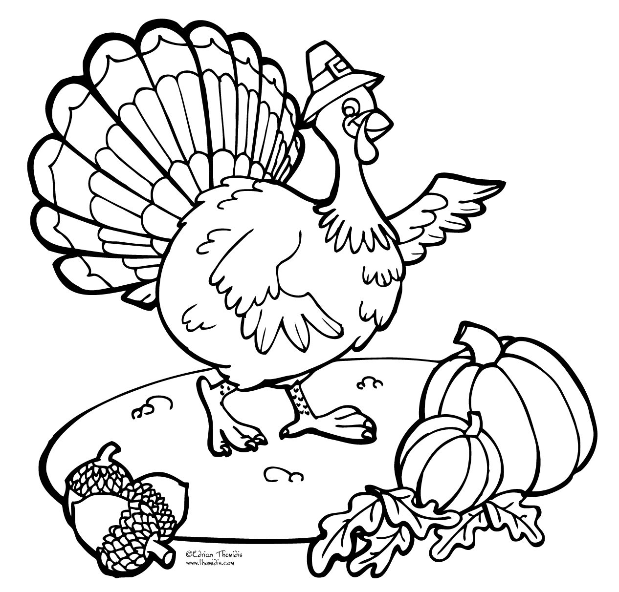 thanksgiving turkey coloring page