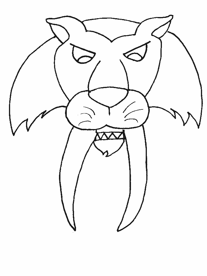 saber tooth coloring pages - photo #22