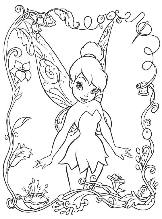 Printable tinkerbell-fairy-coloring-page - Coloringpagebook.com