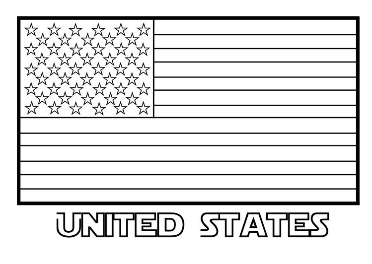 united states flag coloring page