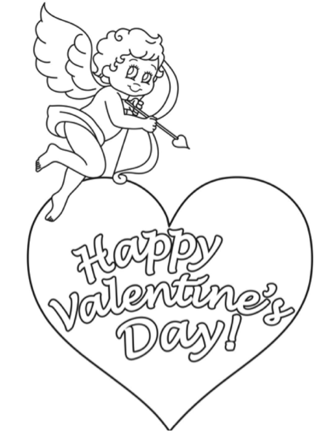 valentine cupid coloring pages - photo #30