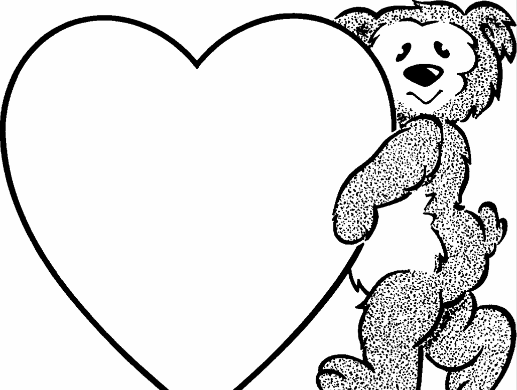 valentine bear coloring pages - photo #29