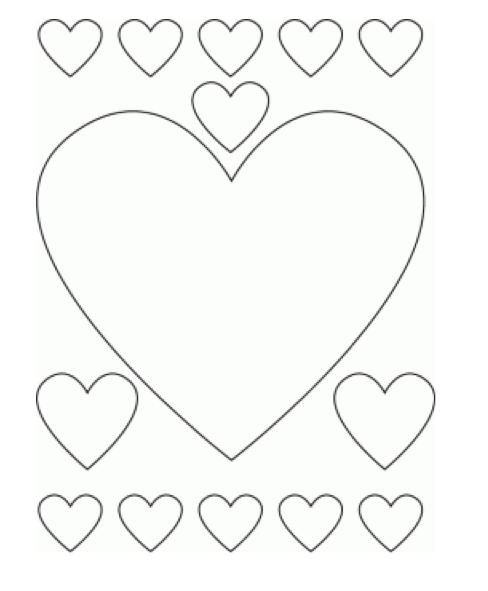 Printable valentines-day-hearts - Coloringpagebook.com