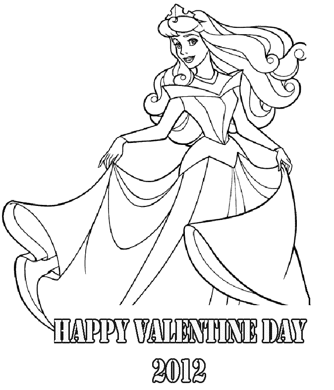 Valentine's Day Princess Coloring Page & Coloring Book