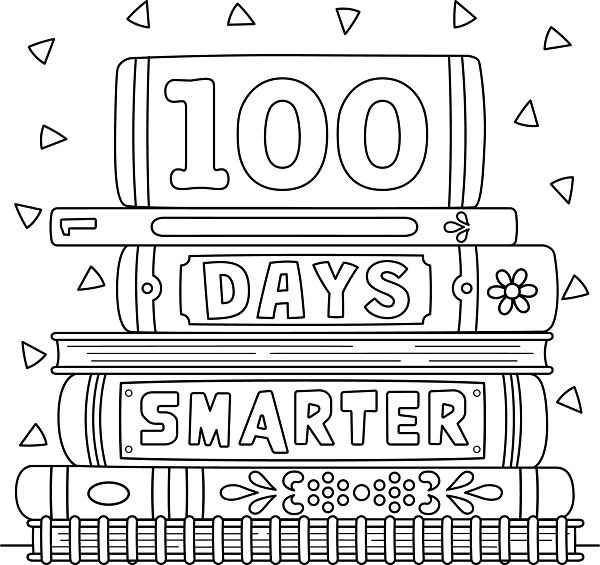 100th Day Coloring Page