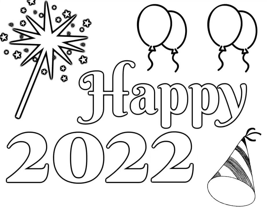 2022 Coloring Page