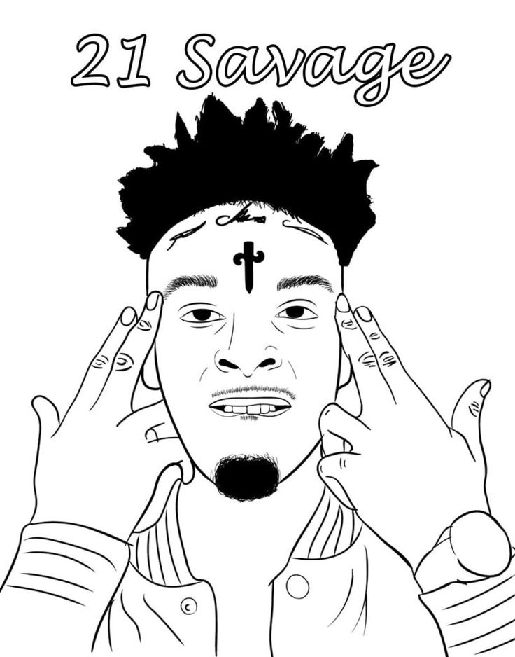 21 Savage Coloring Page
