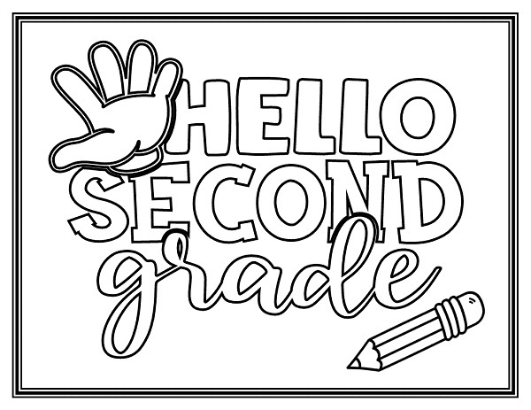 2nd Grade Coloring Page