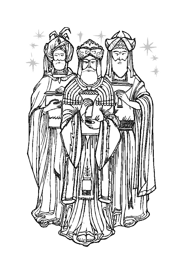 3 Kings Coloring Page