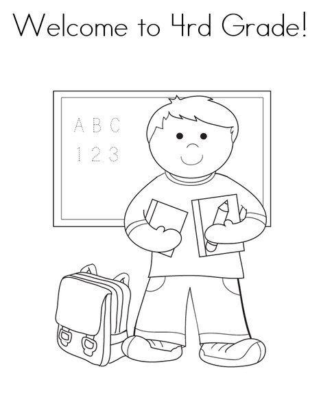 4th grade coloring page