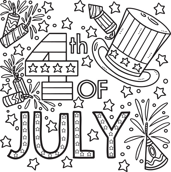 4th of july coloring page