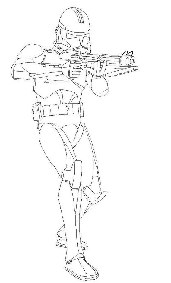 501st Clone Trooper Coloring Page