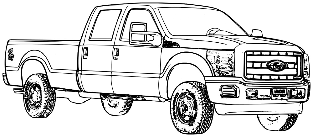 6.0 Powerstroke Coloring Page