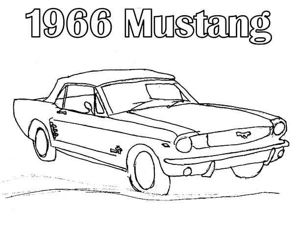 66 Mustang Coloring Page