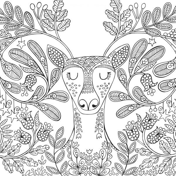 winter themed coloring pages adult