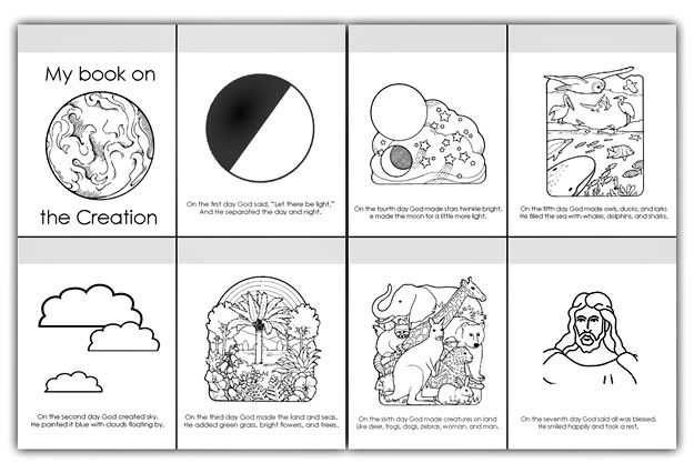 7 Days Of Creation Coloring Page