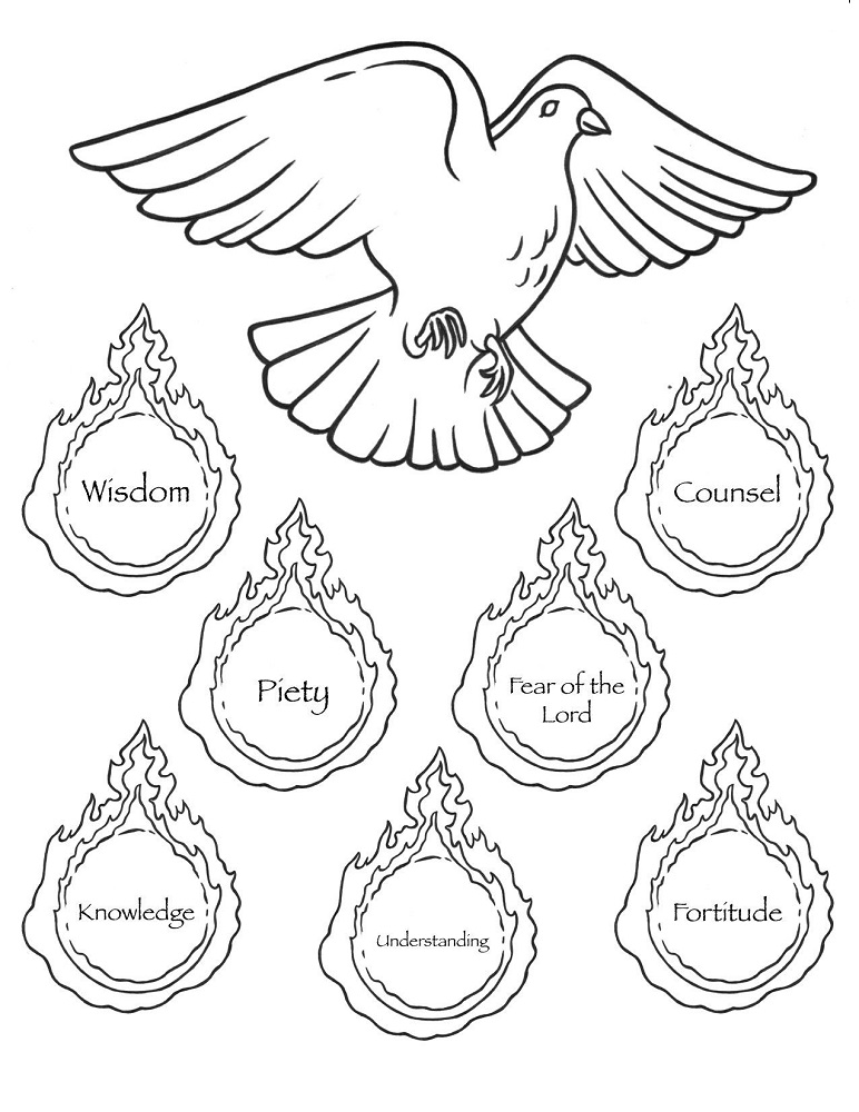 7 Gifts Of The Holy Spirit Coloring Page