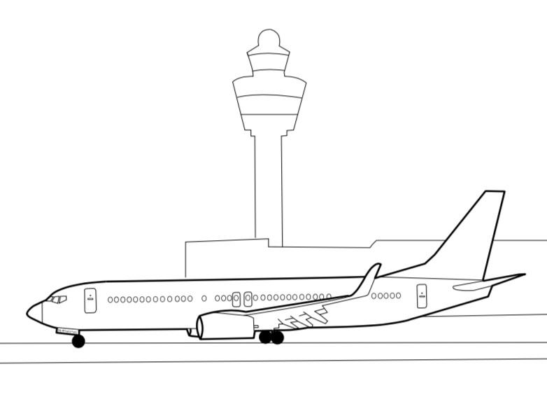 737 coloring page