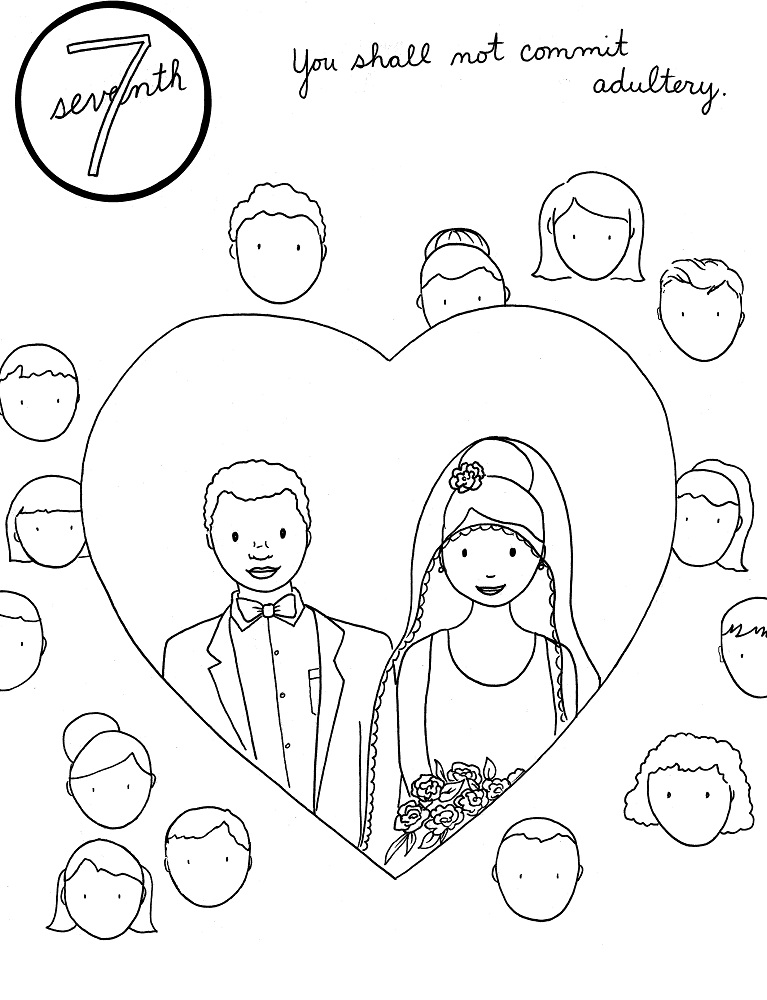 7th Commandment Coloring Page
