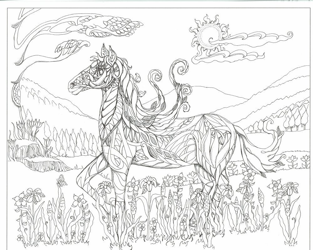 Beautiful Horse Coloring Pages Free