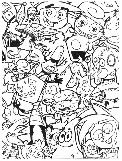 90s Coloring Page