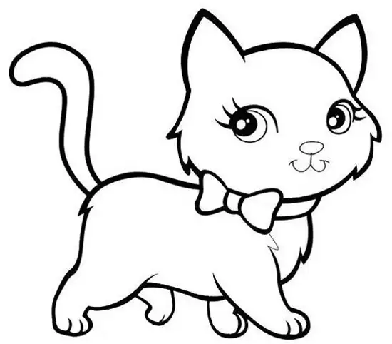 a cat coloring page